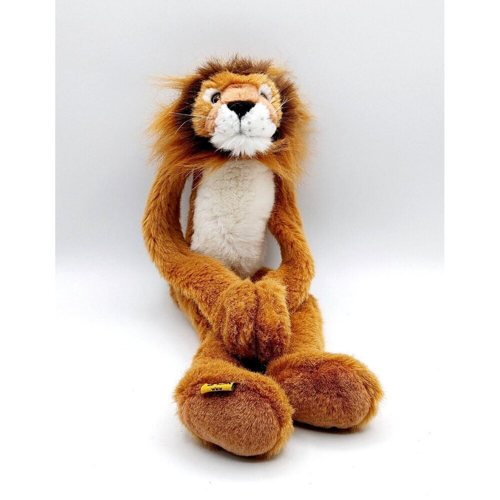 Wild Republic Hanging Lion Plush Neck Hugger Long Arms 1999 Vintage Hook & Loop